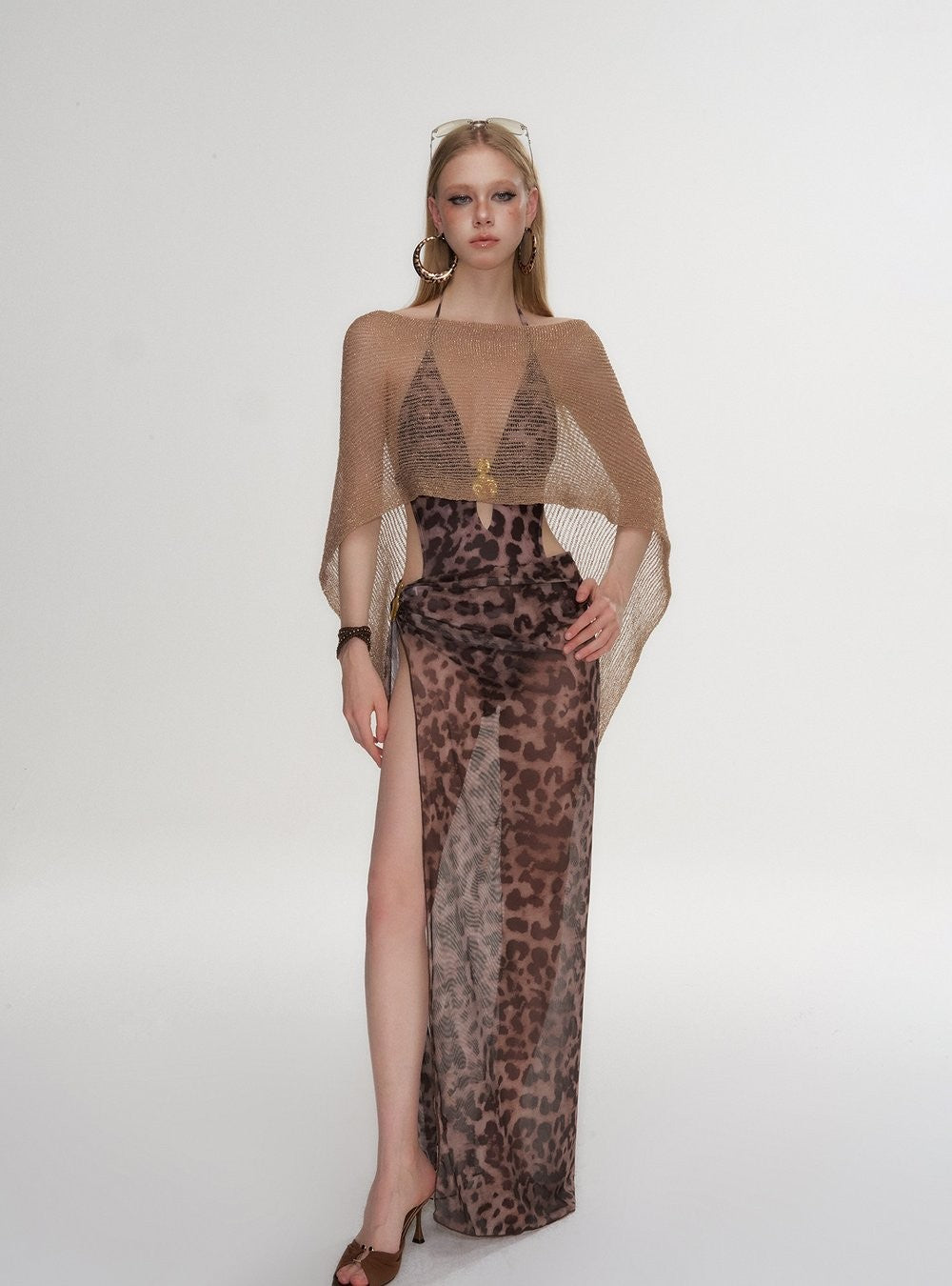 Leopard Cutout Swim Set