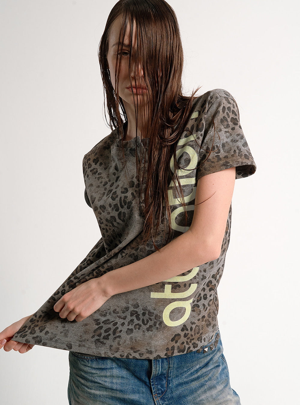 Attention Leopard Print T-Shirt