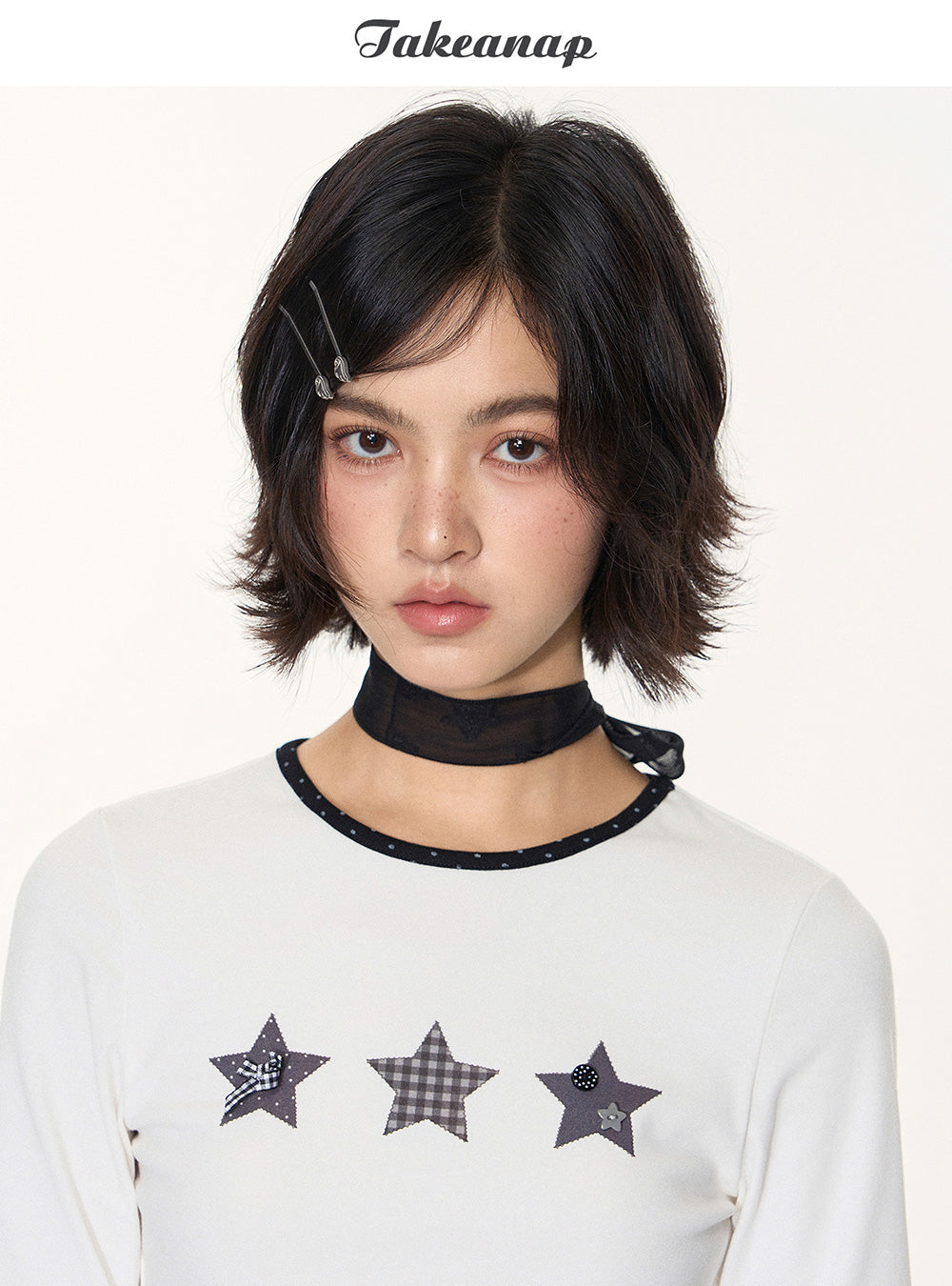 Triple Star Patch Long Sleeve Top