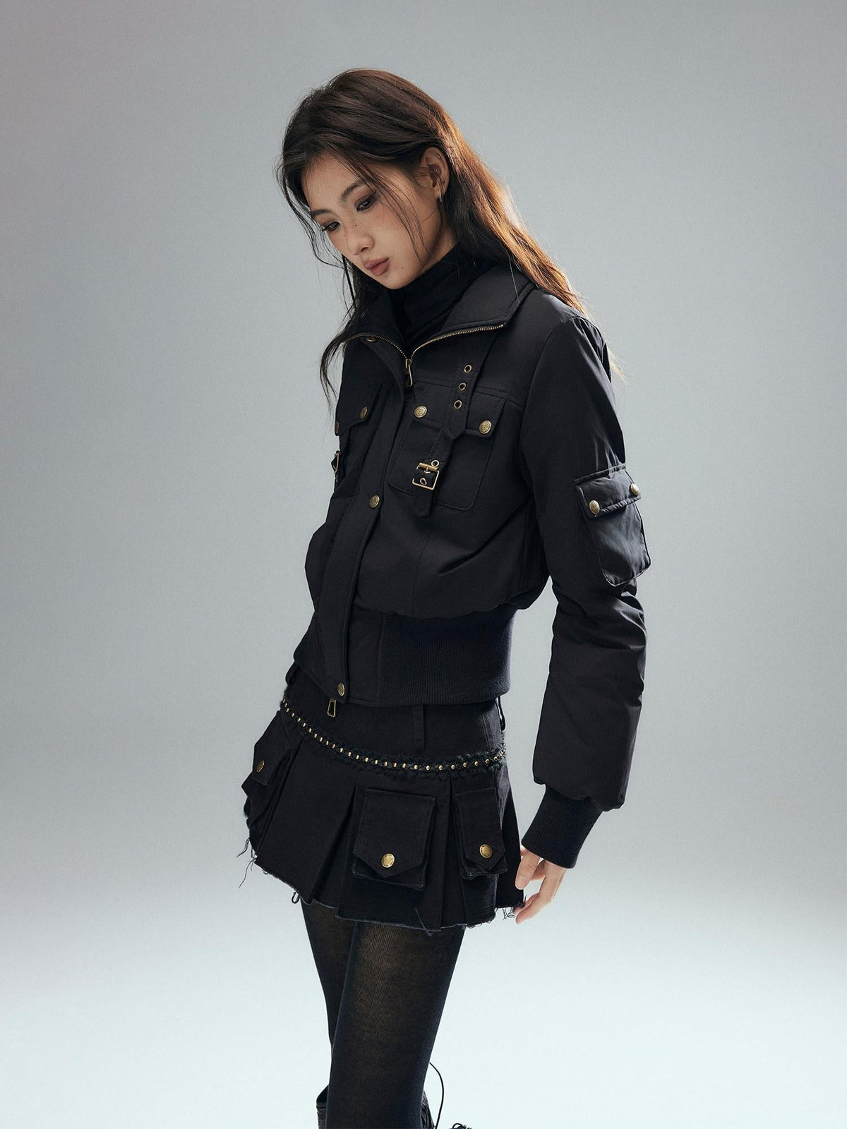 90 Percent White Duck Down Warm Casual Cinched Waist Women Everyday Down Jackets