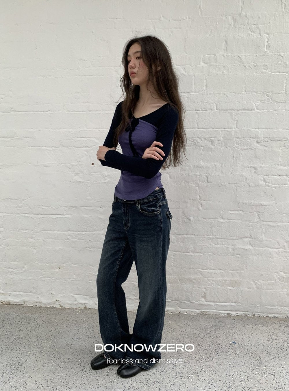 Deep Flare Denim Pants