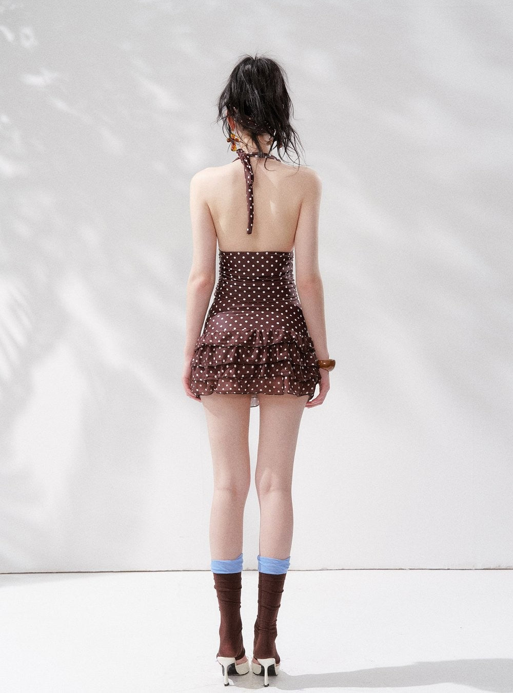 Island Dot Ruffle Skirt Swim Set