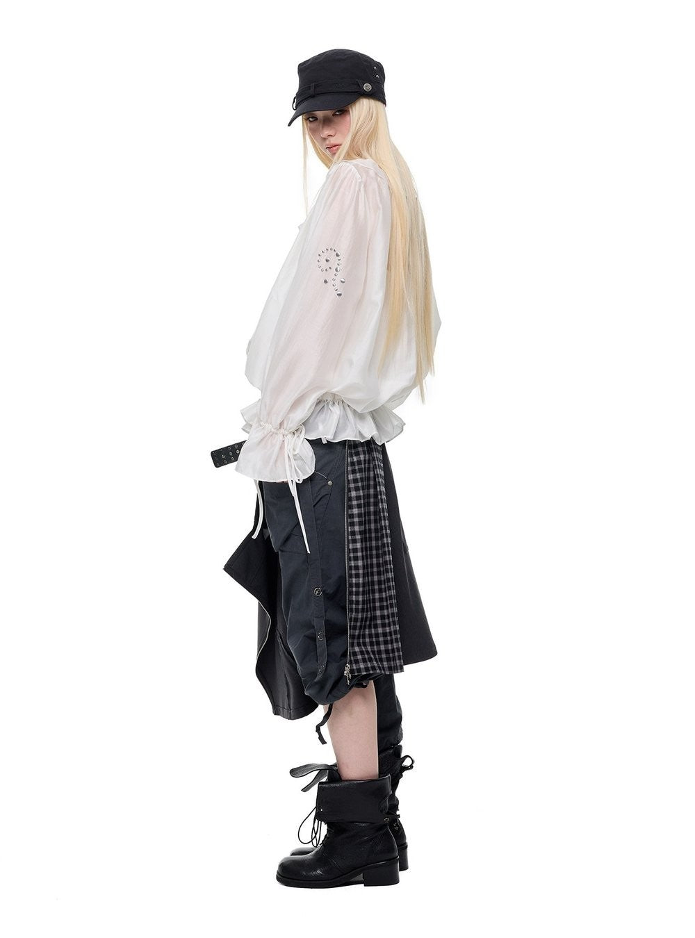 Ripple Shirred Lantern Top