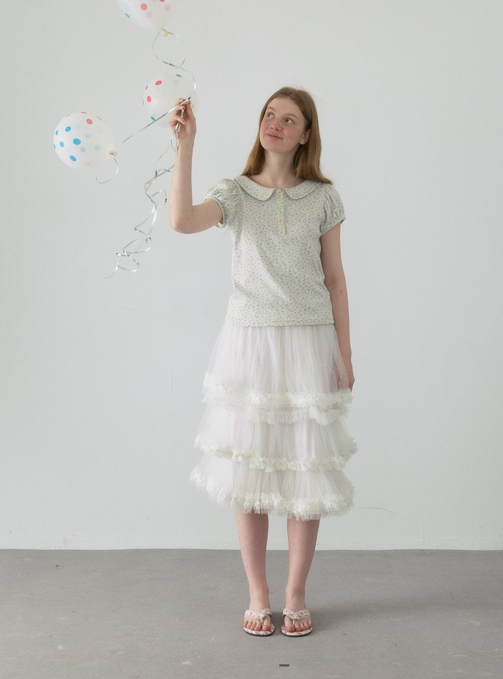 Doll Collar Puff Sleeve Top
