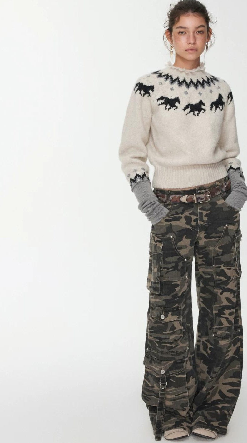 1JINN STUDIO | PLUNGING NECK KNIT SWEATER【ID:TN00068】
