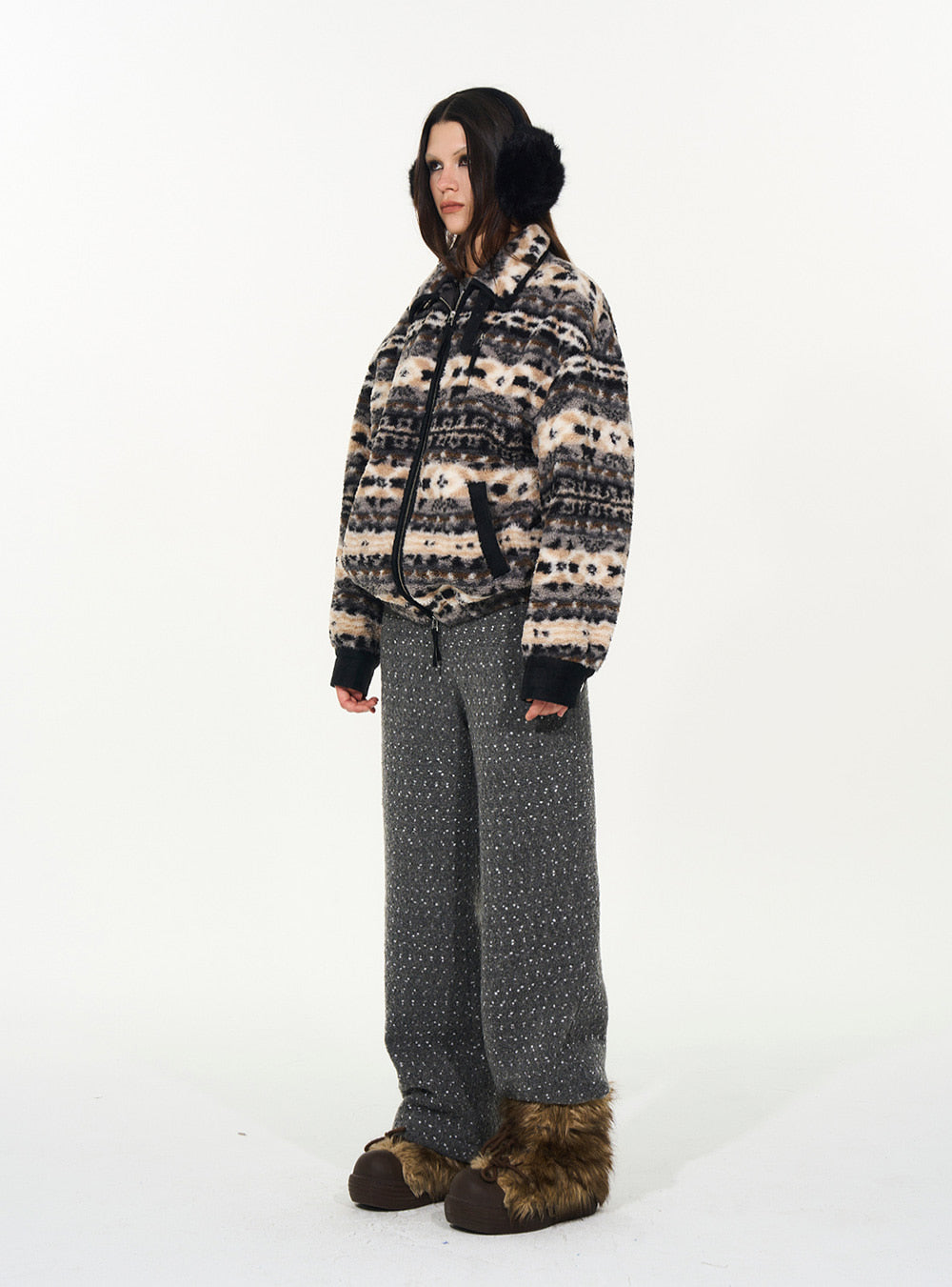 Nordic Patch Fleece Jacket (2color)