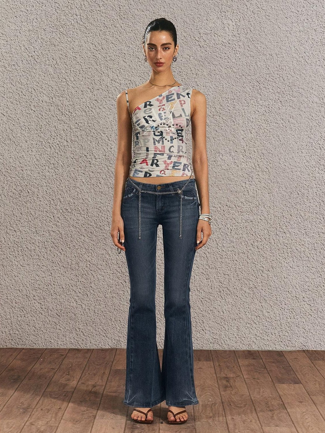 Original Backless Slim Fit Cropped Cotton Women Printed Letter Tank Tops
