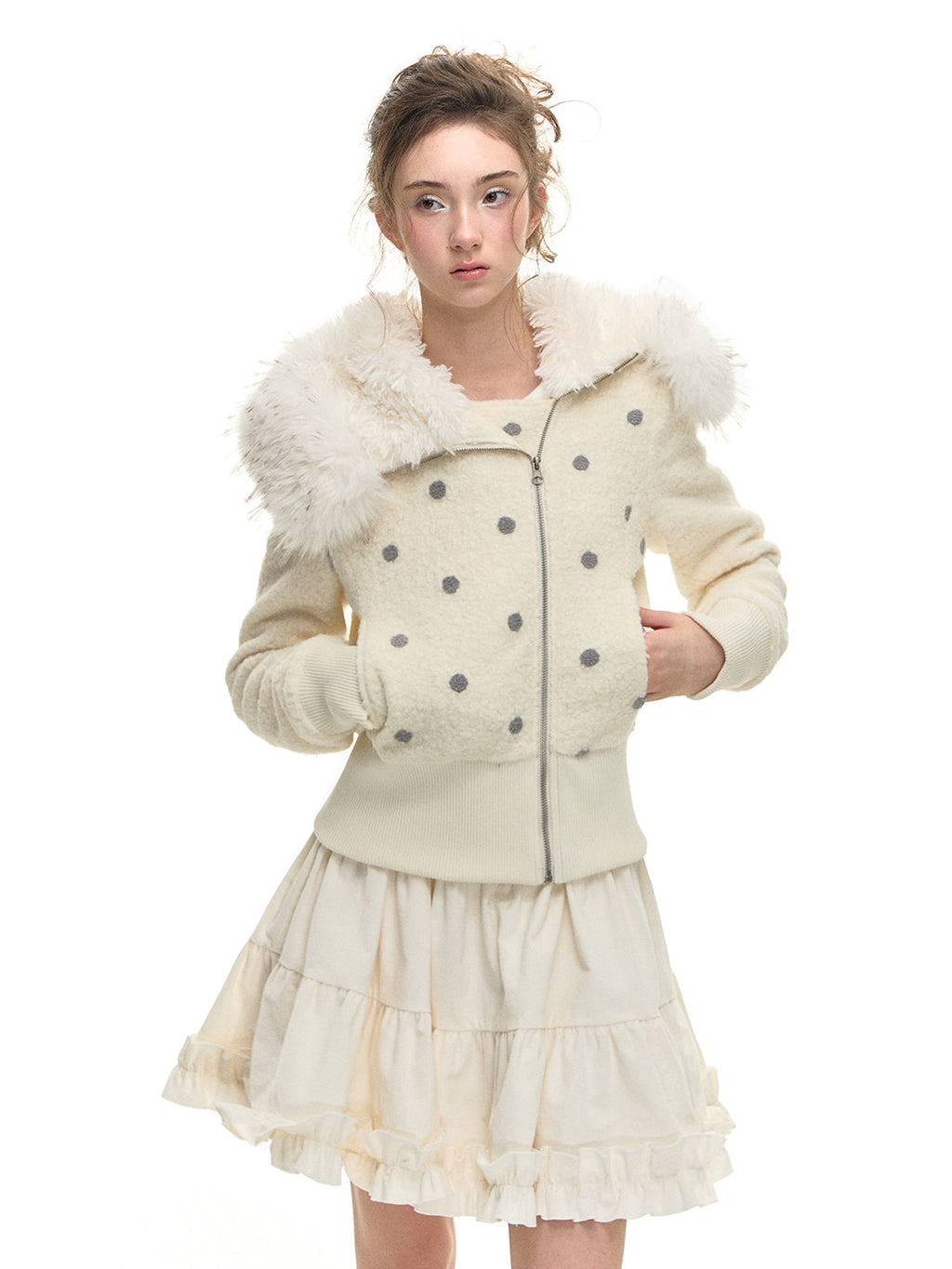 Romance Nanci Slim Fit Fur Short Jacket