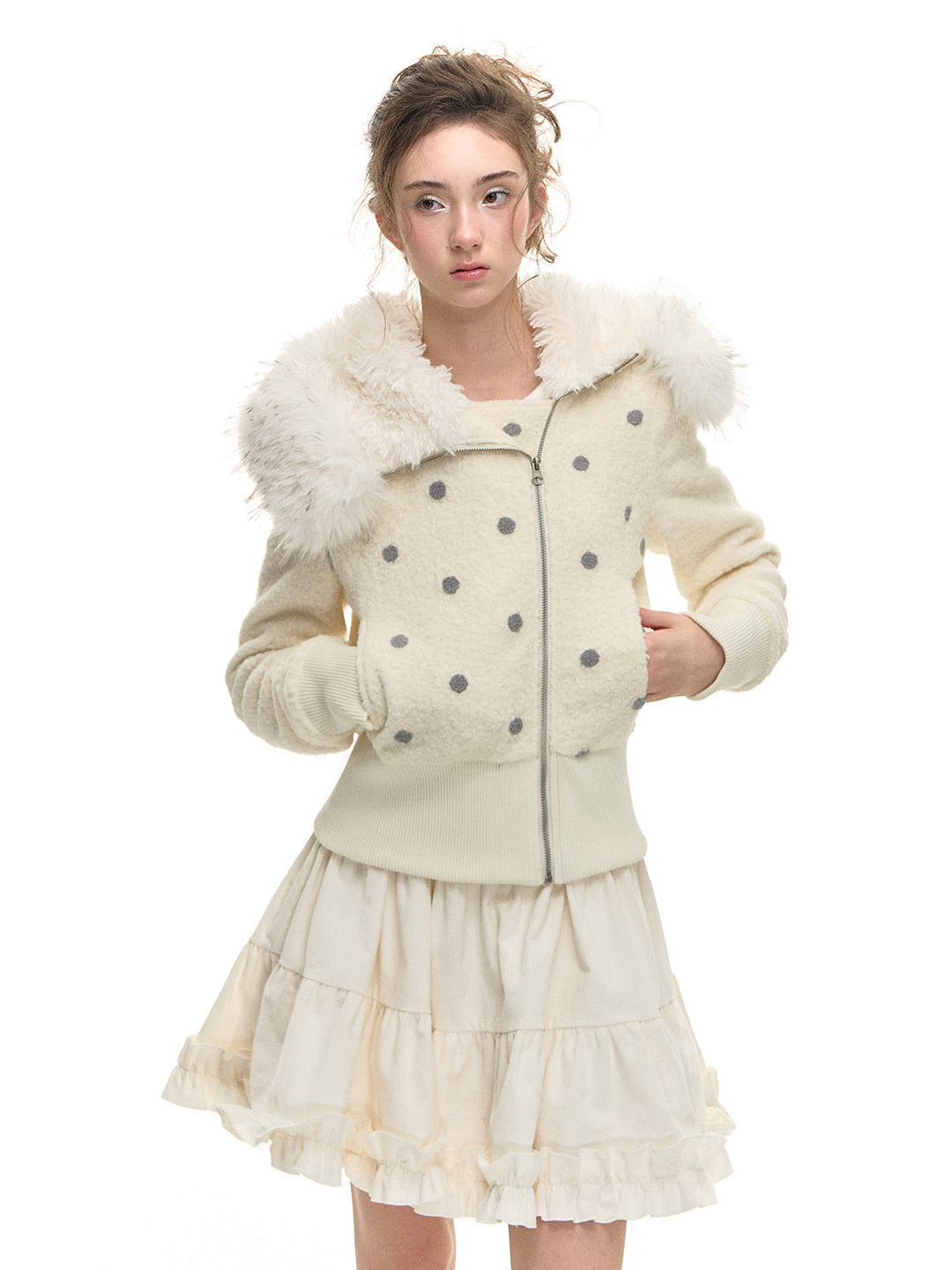 Romance Nanci Slim Fit Fur Short Jacket