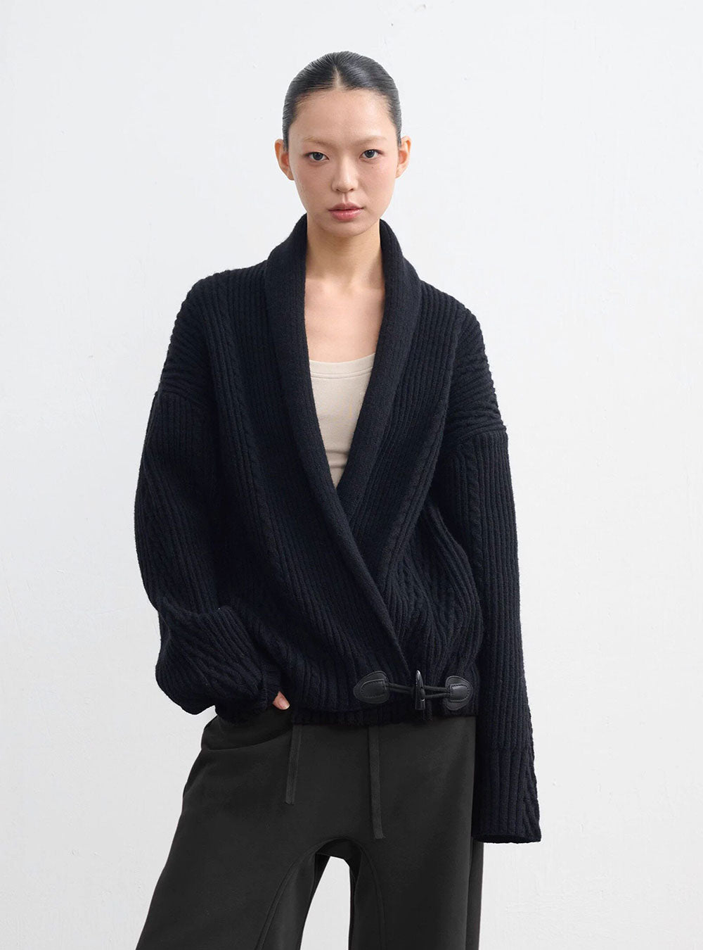 Solid Ease Oversized Knit Cardigan (3color)