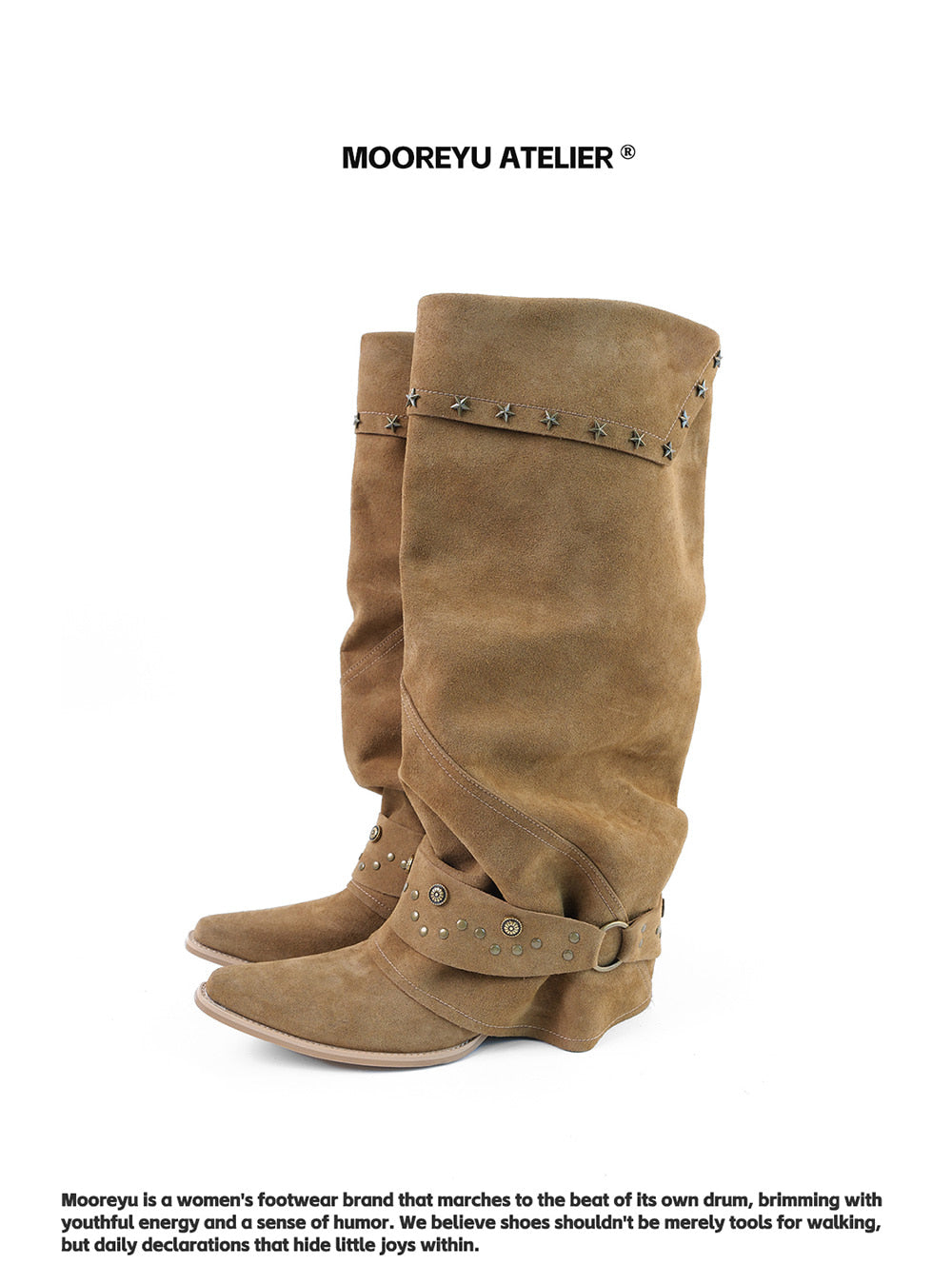Evergrow Stacked Suede Long Boots