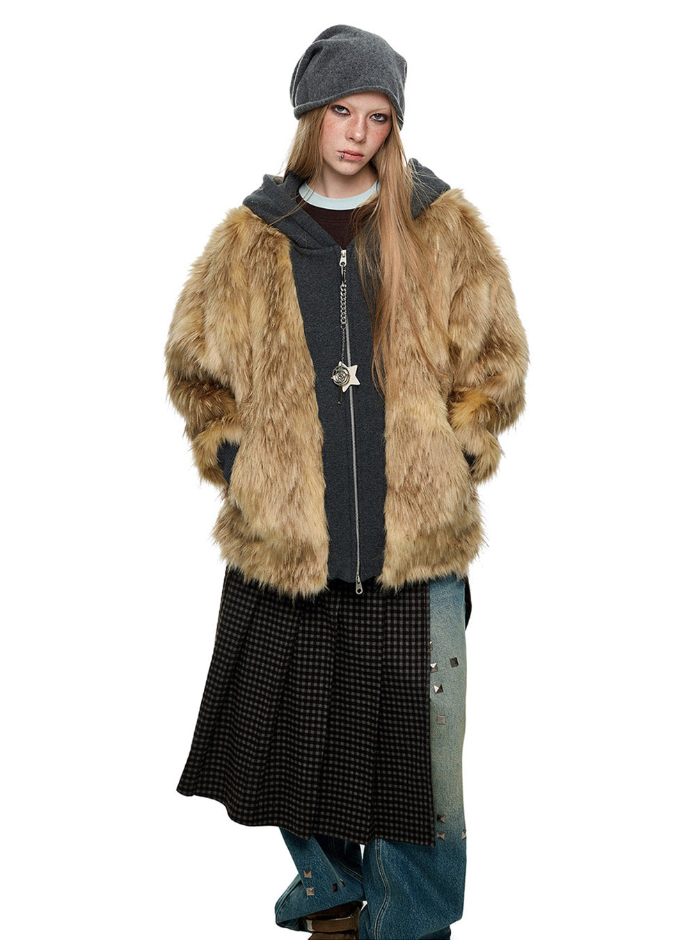 Driftwood Faux Fur Hooded Jacket