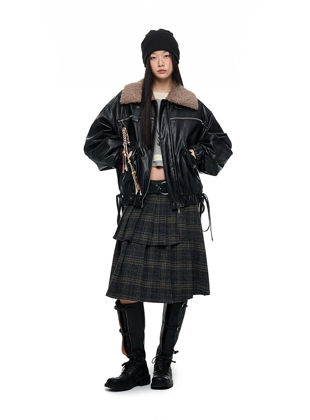 Collector Leather Quilted Moto Jacket