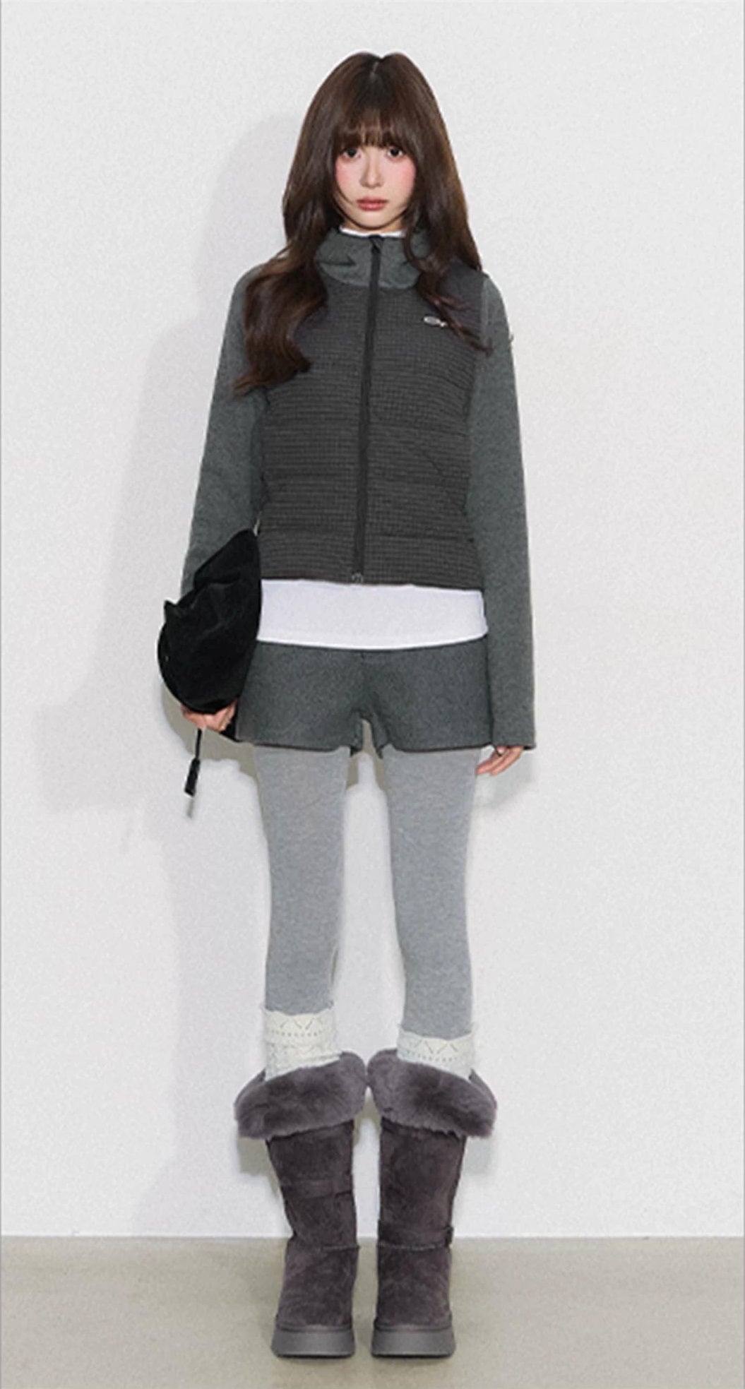 THELIGHT | PLAID SPLICE HOODED JACKET【ID:TN00094】