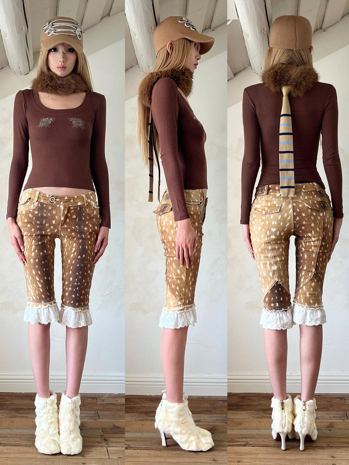 Breathable Pure Cotton Slim Fit Casual Rhinestone Unisex Long Sleeve Crop Tops