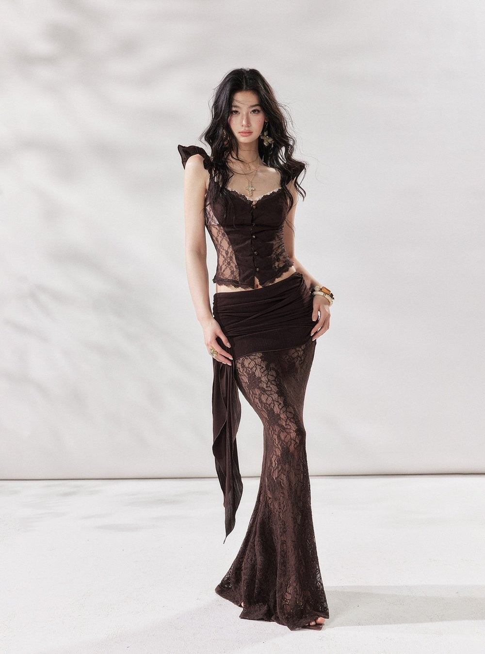 Coco Muse Lace Top & Fishtail Skirt