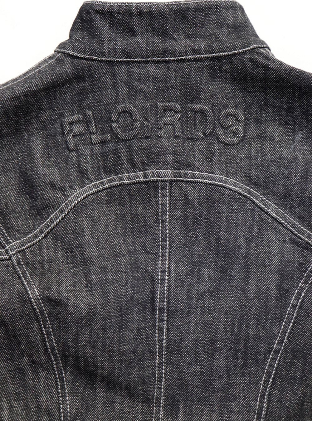 Classic Raw Denim Stand Collar Jacket
