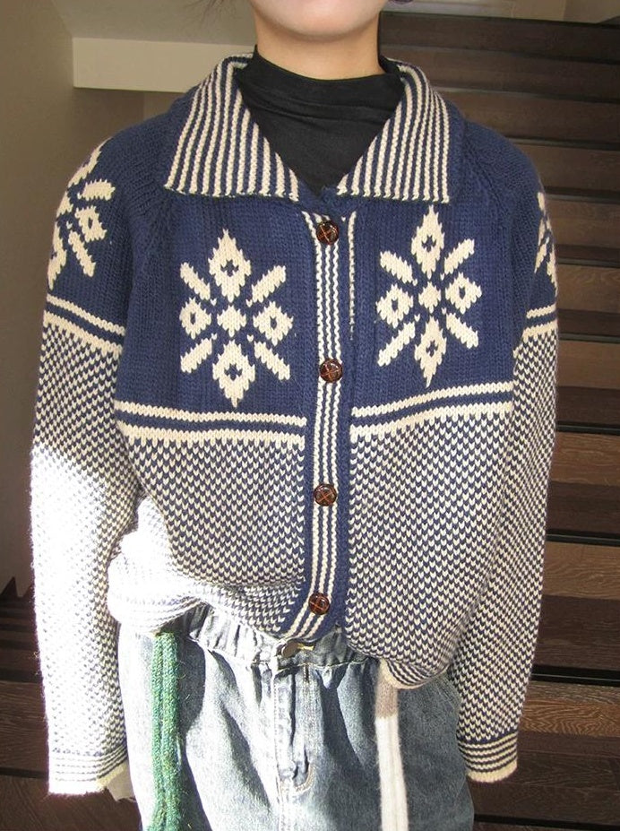 3months | RETRO LOOSE KNIT SWEATER JACKET【ID:TN00043】