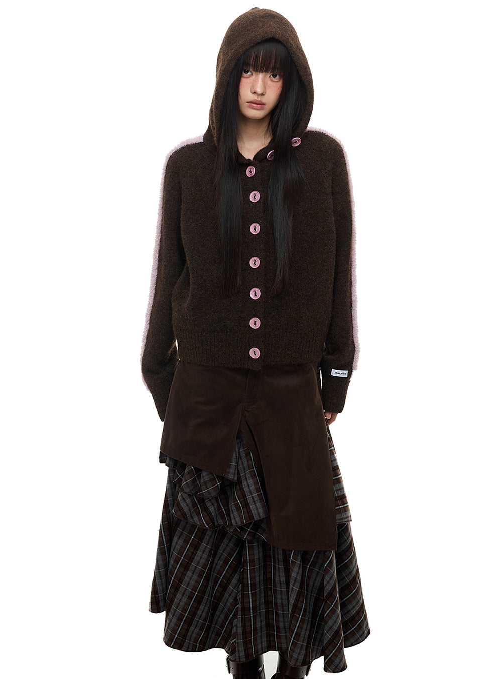 Button Up Knit Hoodie Cardigan (2color)