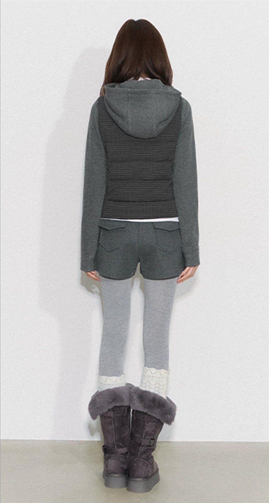 THELIGHT | PLAID SPLICE HOODED JACKET【ID:TN00094】