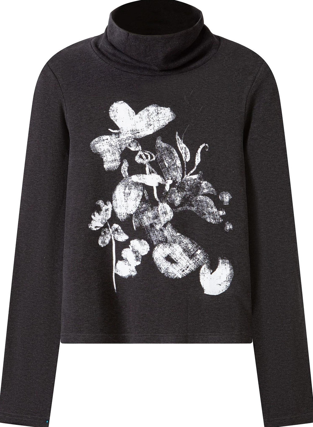 THELIGHT | FLORAL PRINT HIGH NECK T-SHIRT【ID:TN00105】
