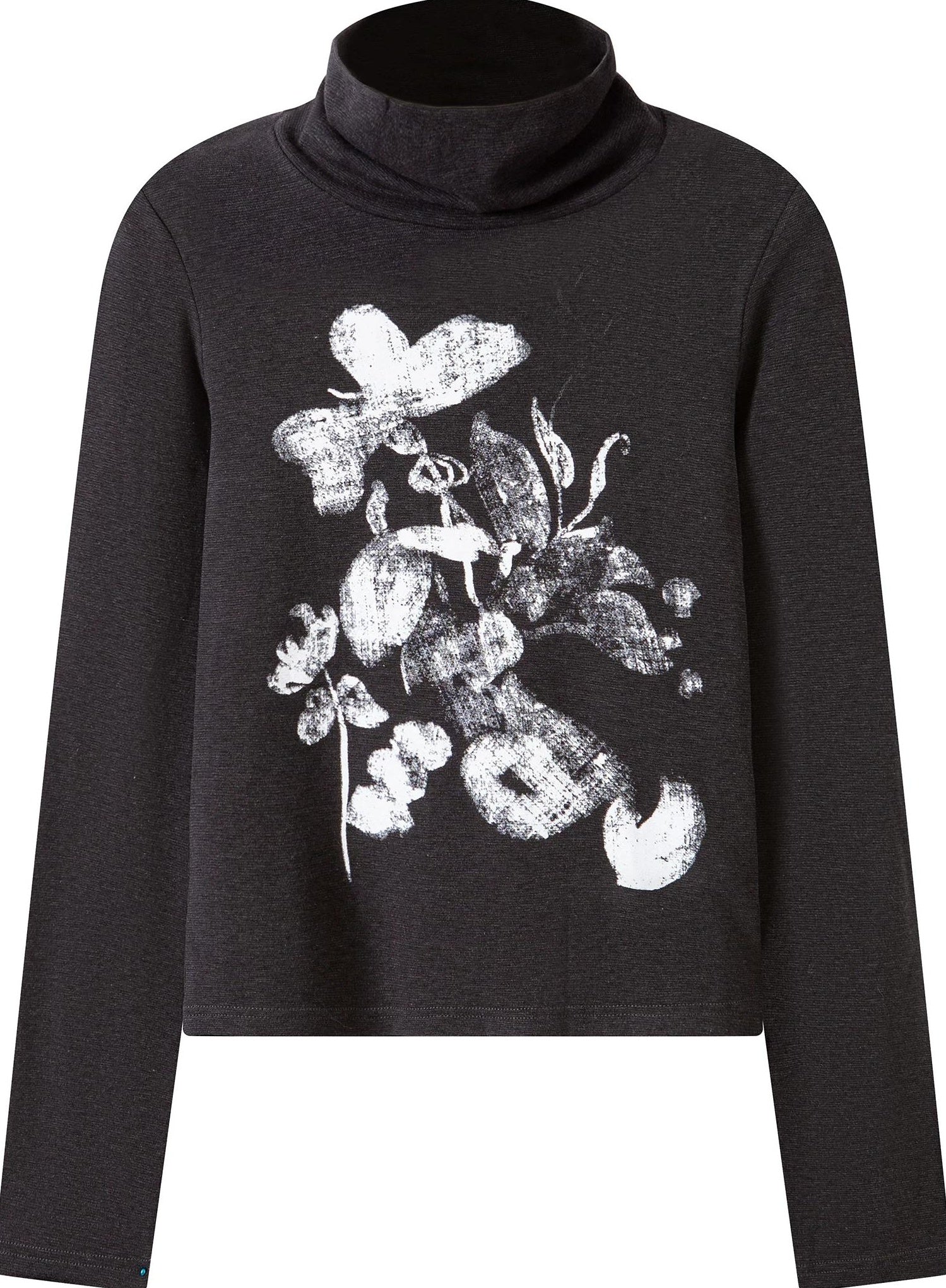 THELIGHT | FLORAL PRINT HIGH NECK T-SHIRT【ID:TN00105】
