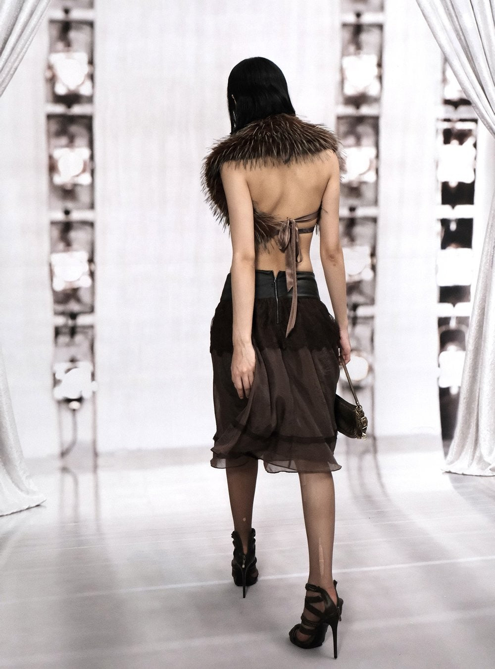 Nocturne Lace Panel Skirt