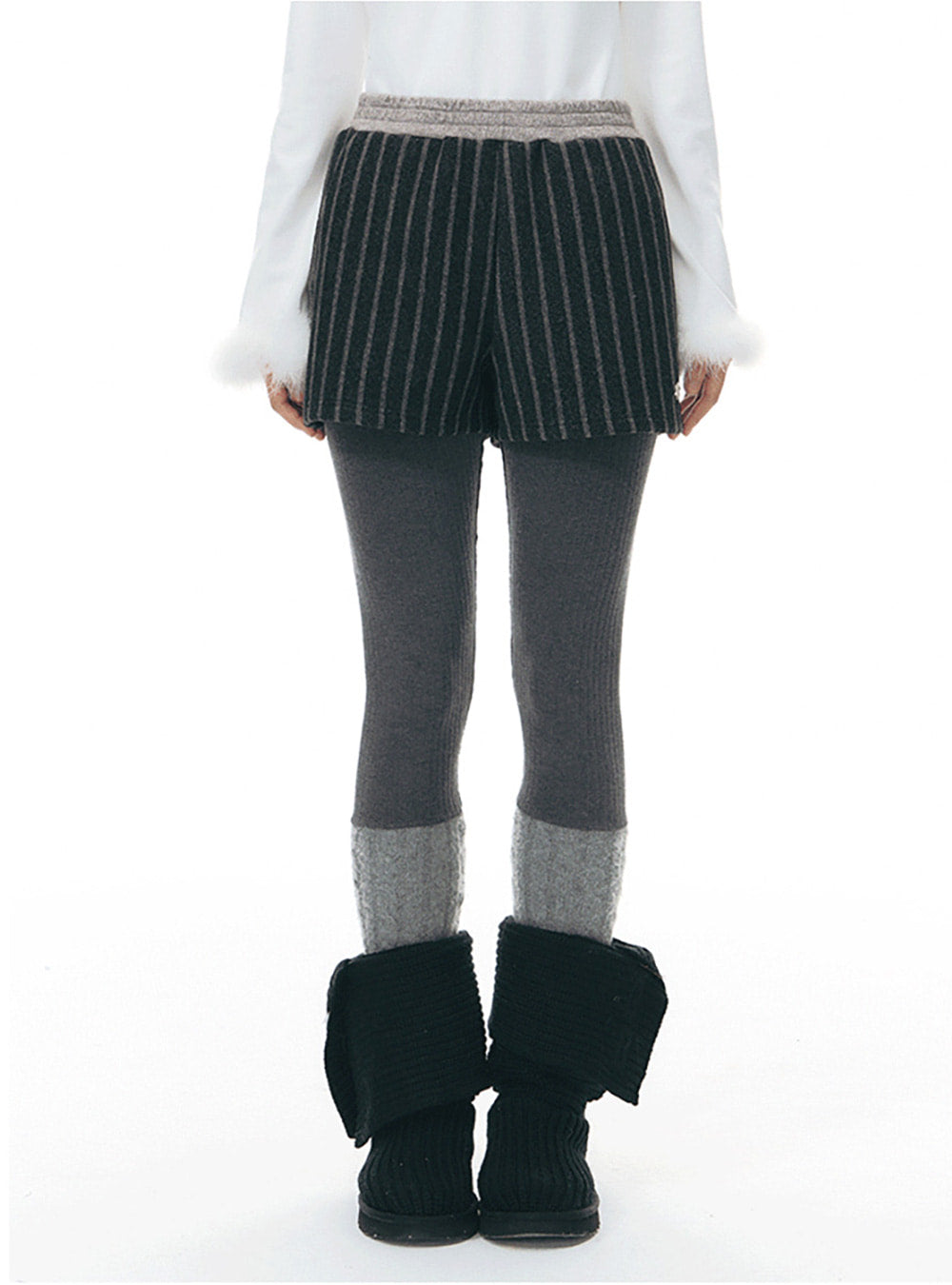Pinstripe Elastic Waist Shorts (2color)