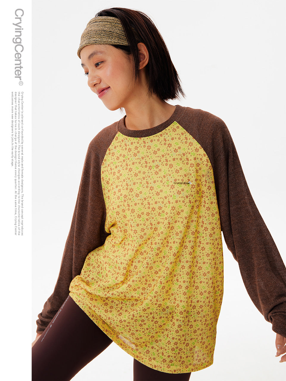 CryingCenter See-Through Floral Raglan T-Shirt