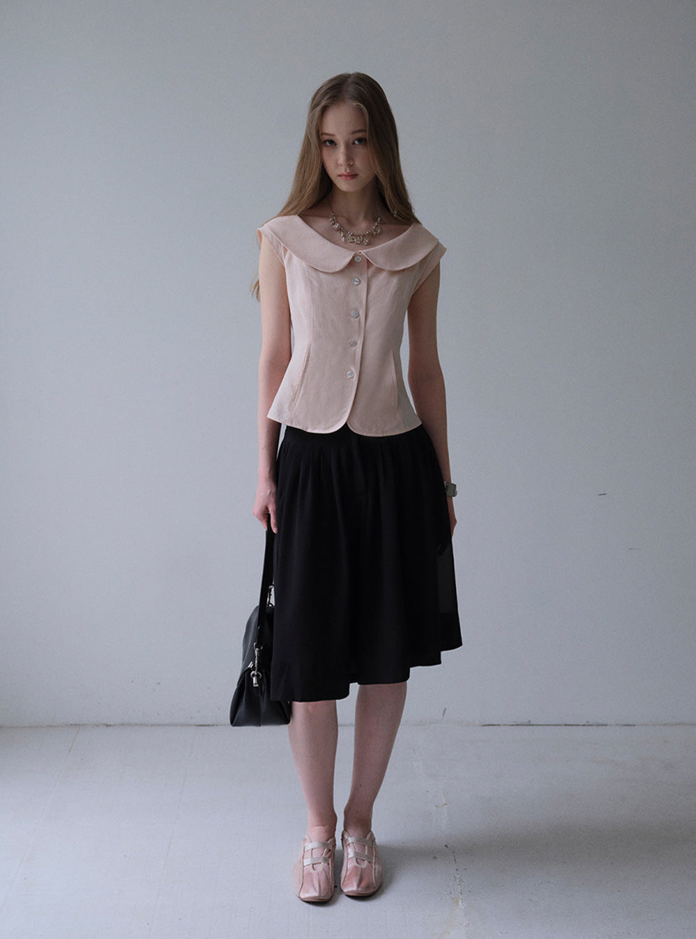 Muted Peter Pan Blouse (2color)