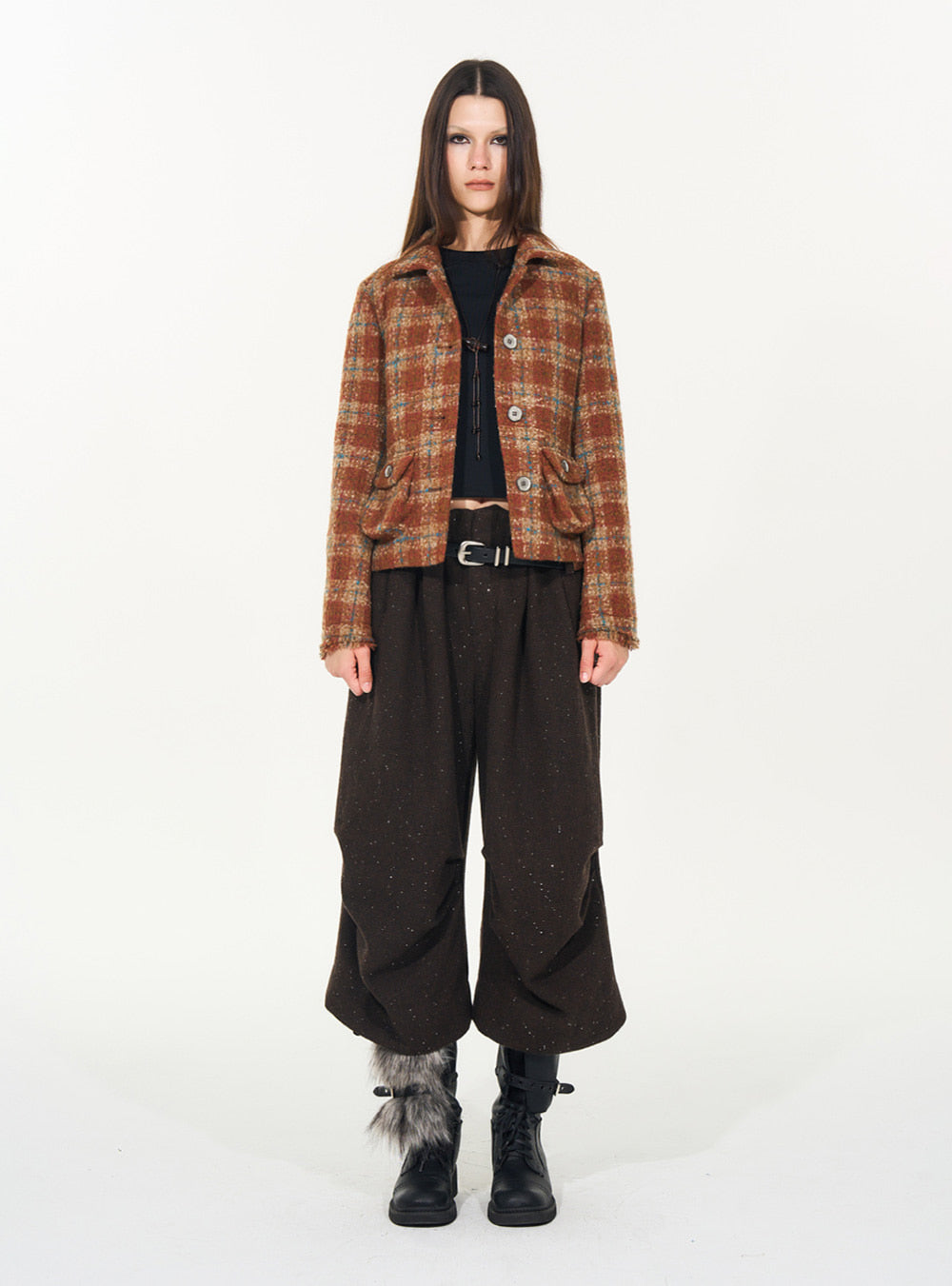 Cropped Wool Balloon Pants (2color)