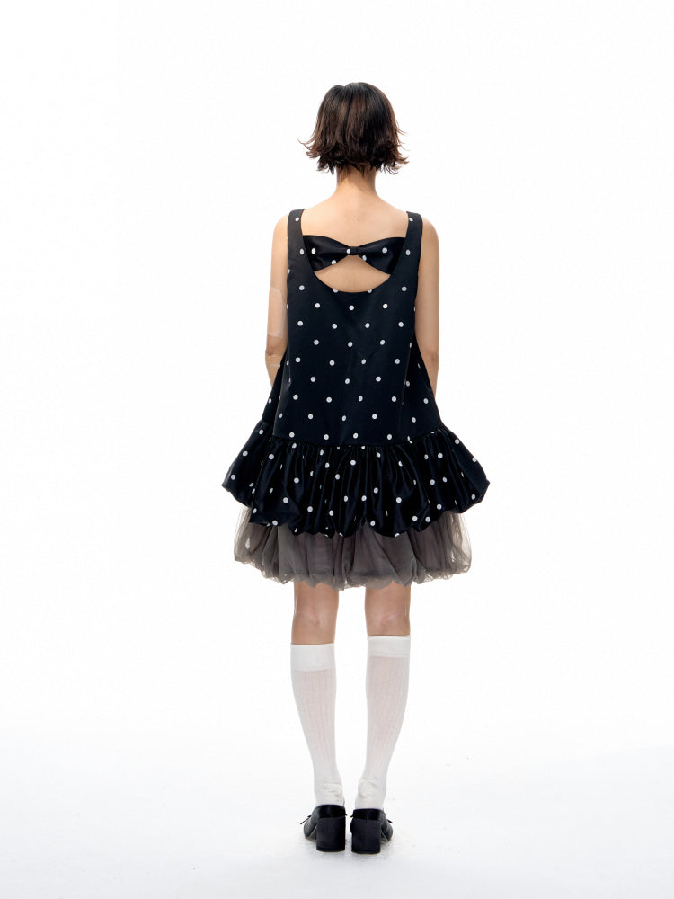 Romance Nanci Dot Sleeveless A-Line Dress