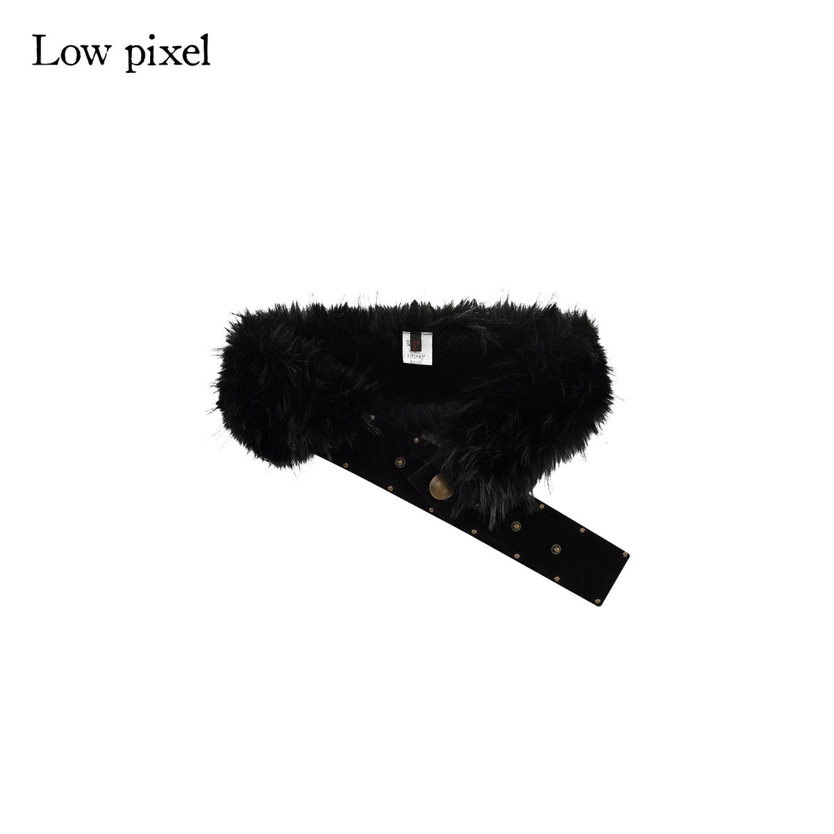 Vintage Studded Black Polyester Waist Belt 95Cm Women Fashion Belts
