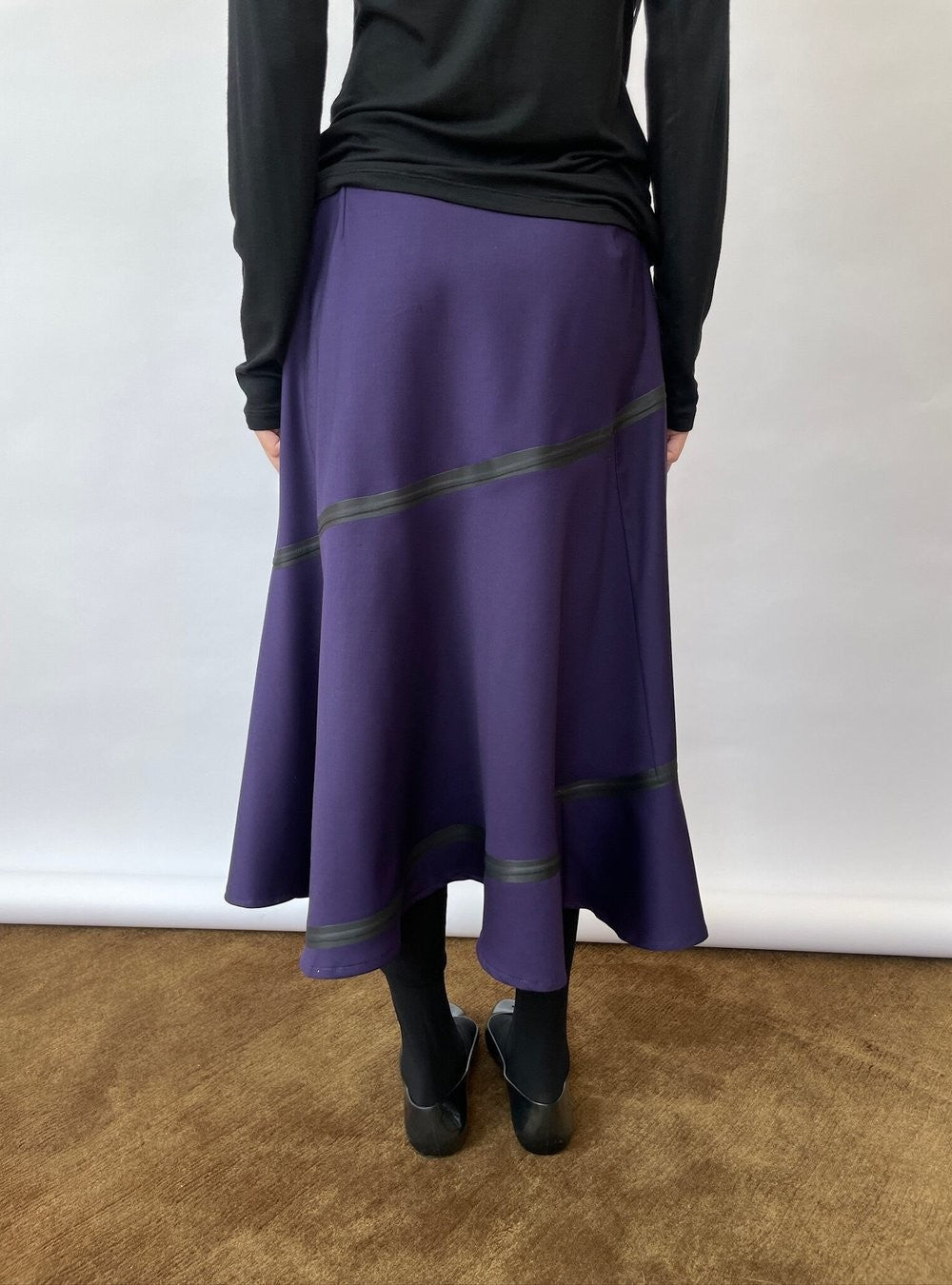 Bonded Spiral Flare Skirt