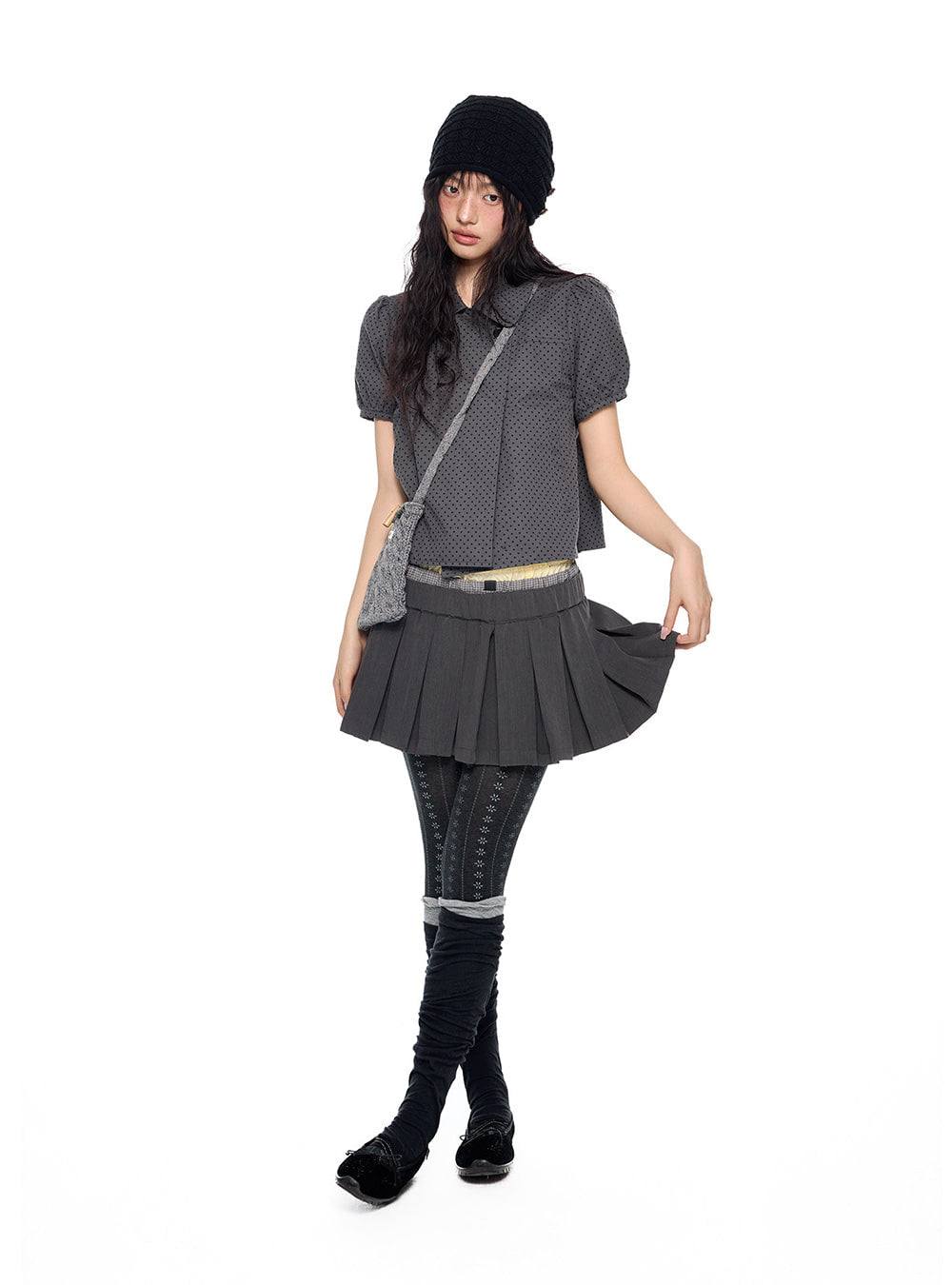 Layer Clash Pleated Skirt