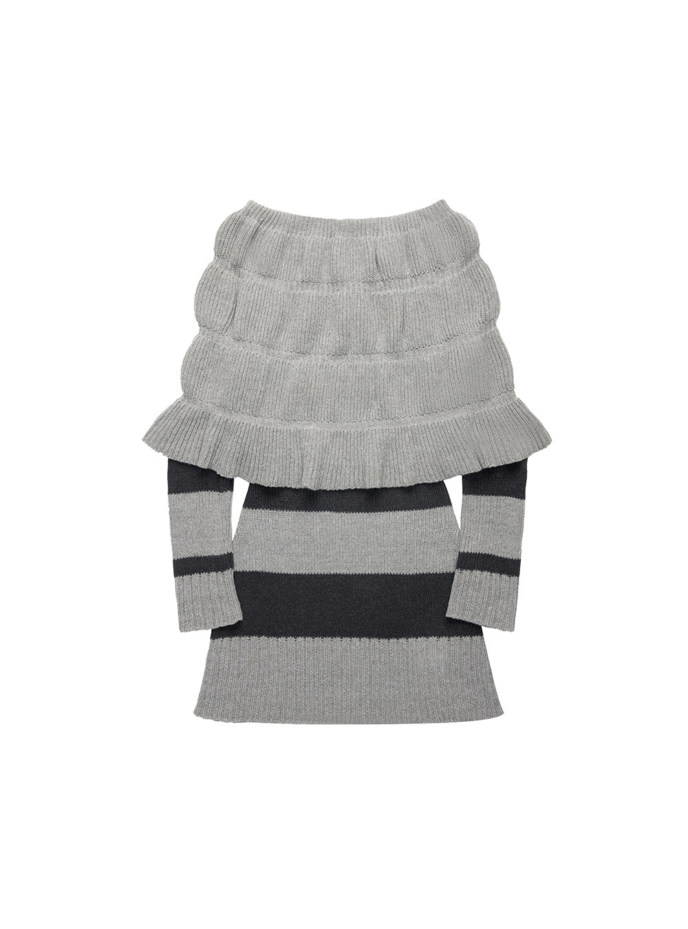 Layered Stripe Knit Dress