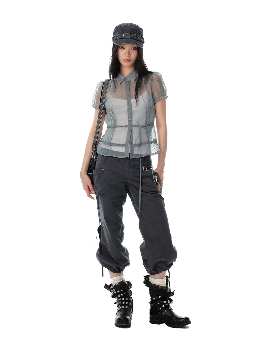Mist Veil Drawstring Shirt (3color)
