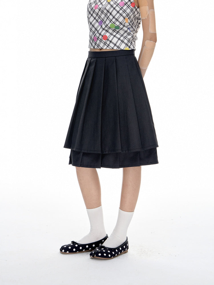 Romance Nanci Double Pleated Skirt