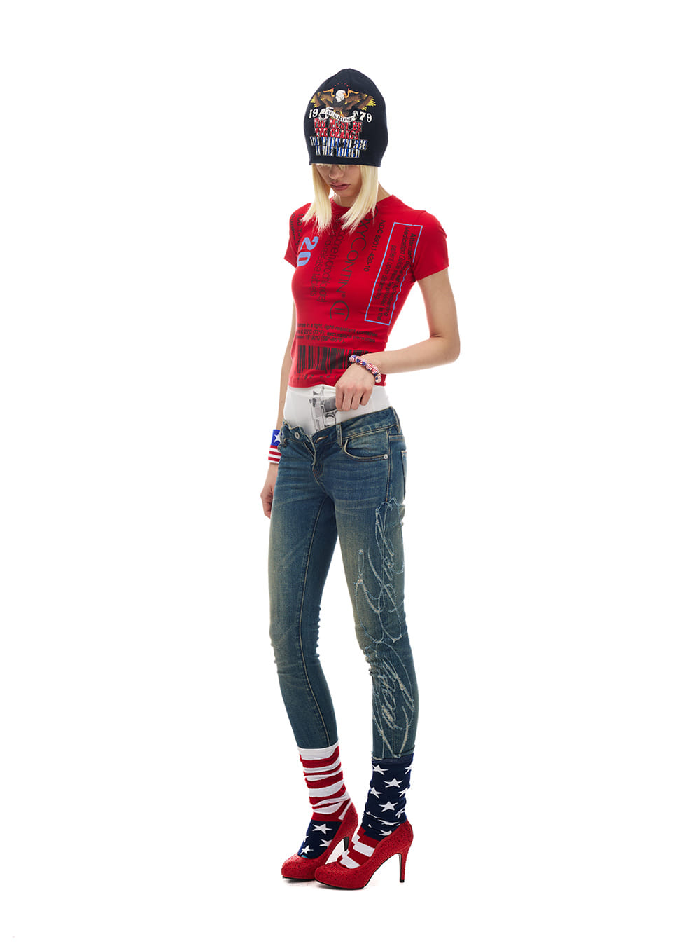 Oxy Label Graphic Slim Top