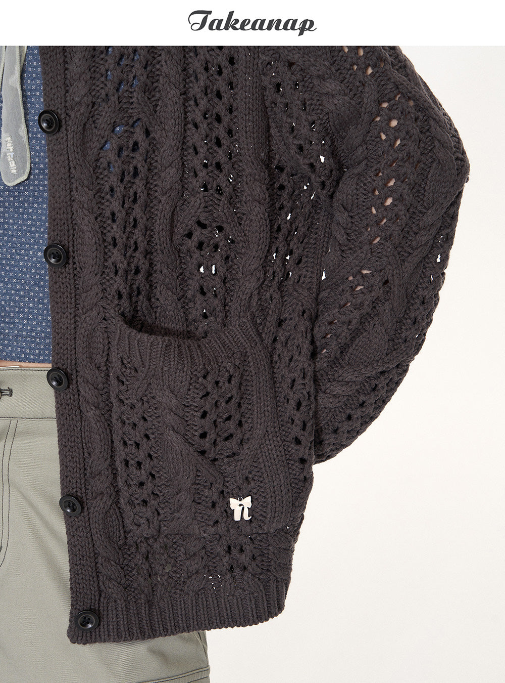 Earthy Lace Knit Cardigan