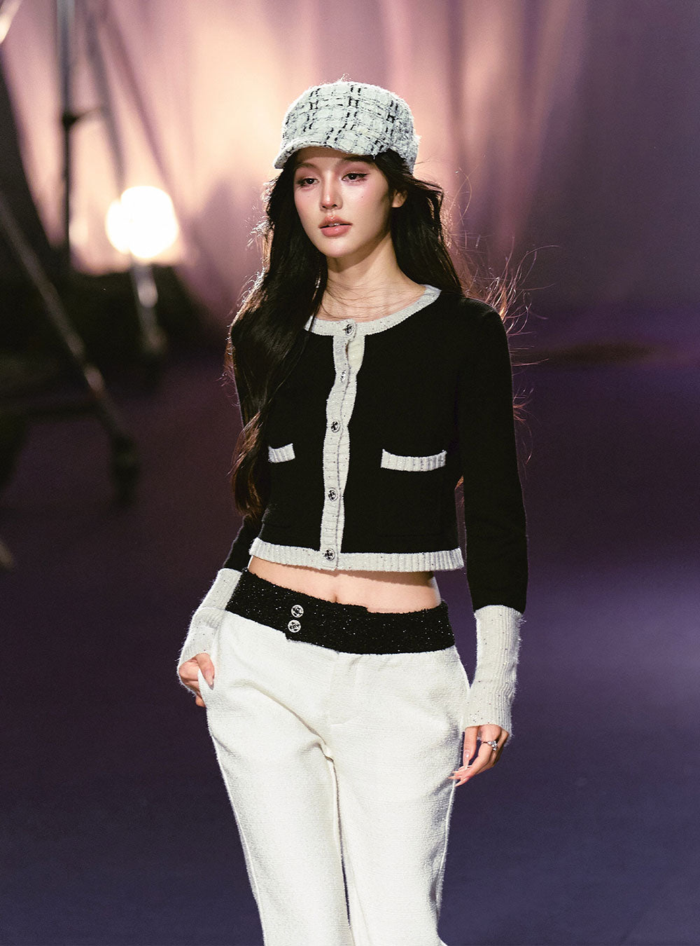 Sequin Knit Cropped Cardigan