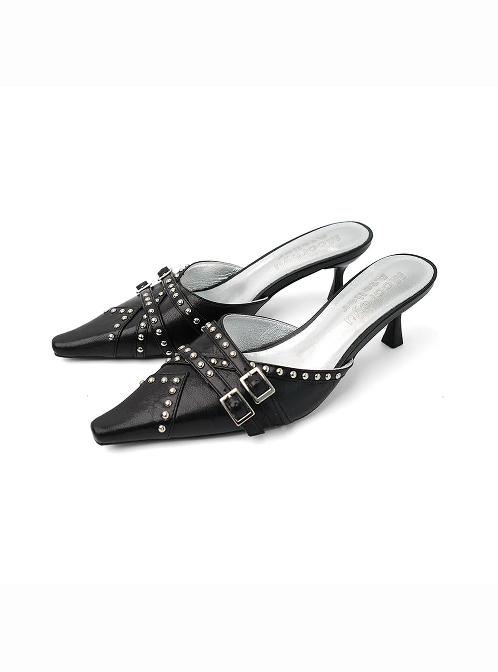 Chrome Ritual Mule Heels