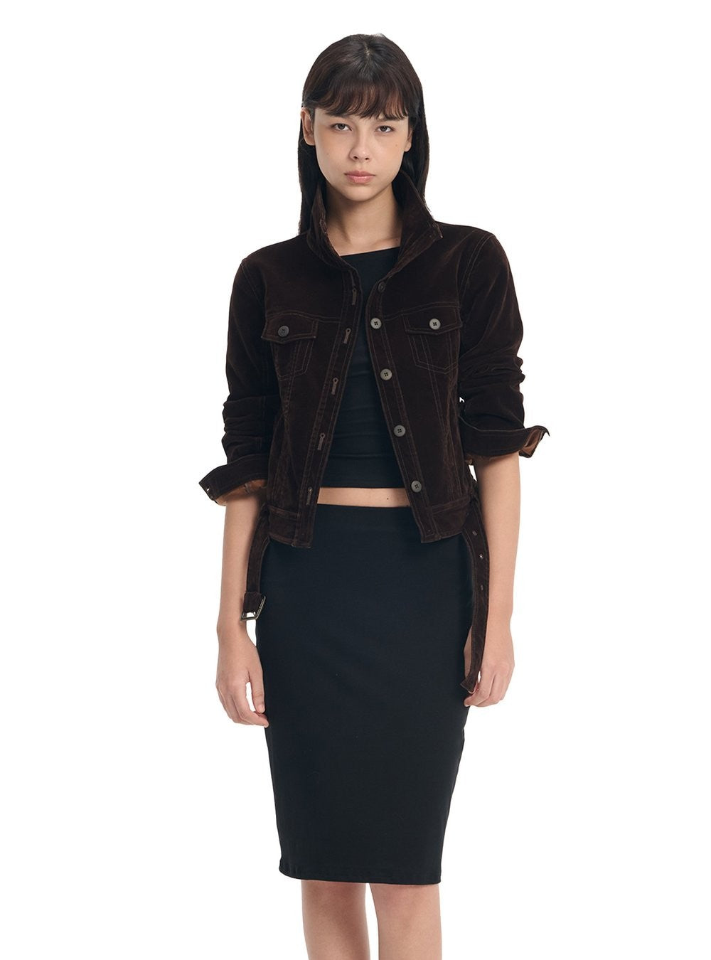 Velvet Stitch Denim Jacket