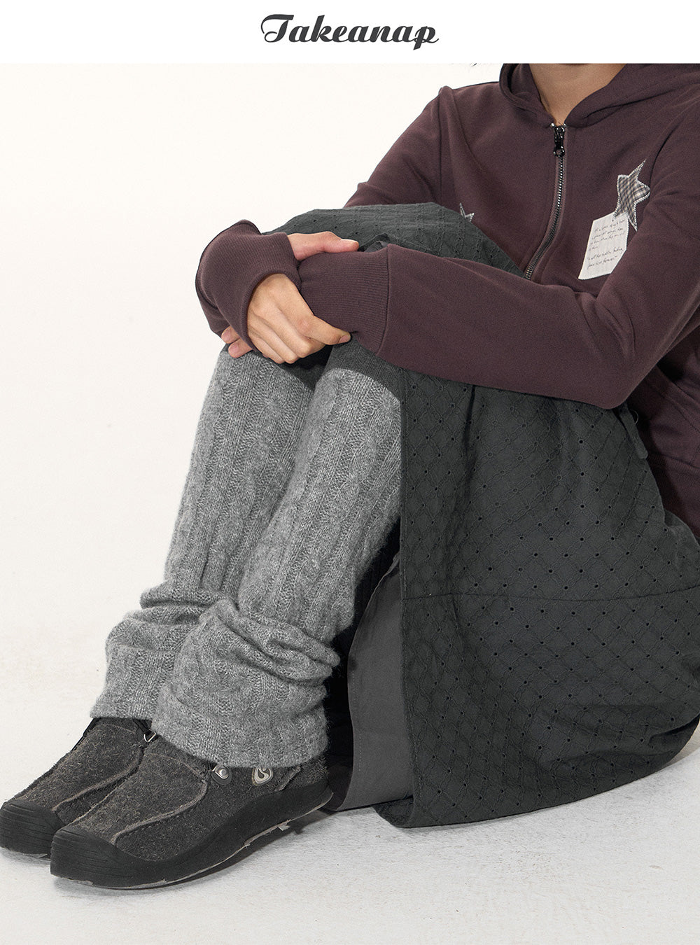 Dark Gray Skirt Over Leggings