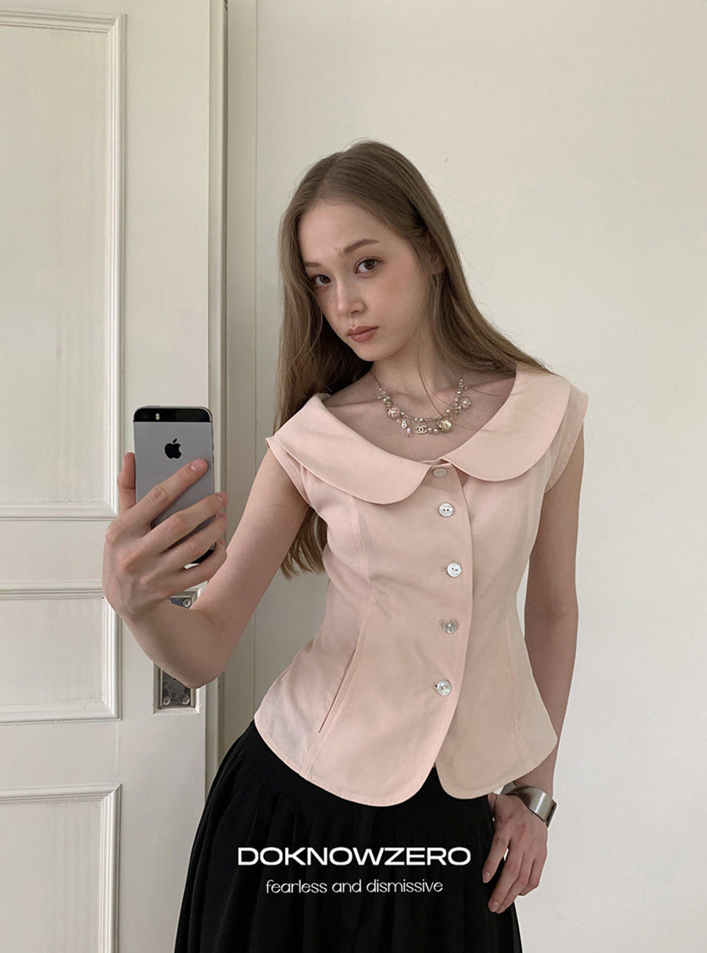 Muted Peter Pan Blouse (2color)