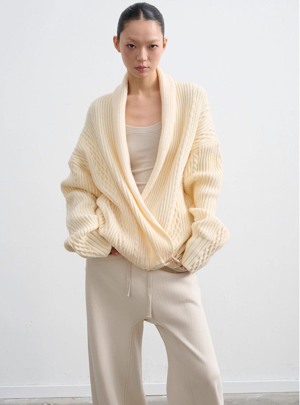 Solid Ease Oversized Knit Cardigan (3color)