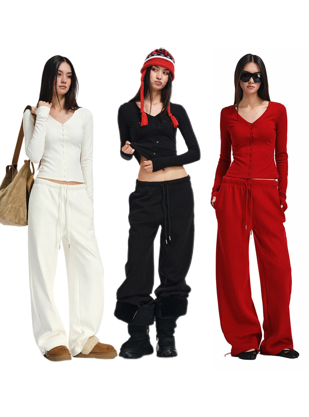 Slim Long Sleeve & Wide Pants (3color)