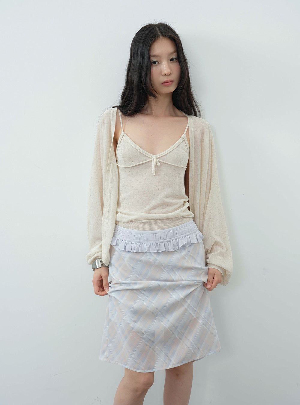 Bowtie Camisole & Cardigan (2color)