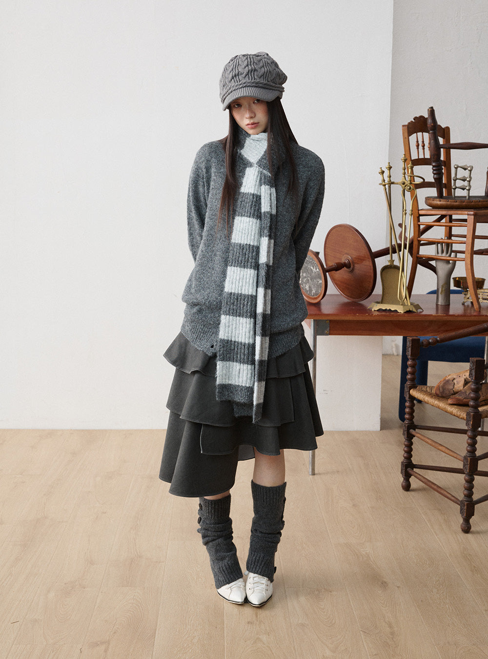 Soft Knitwear Two-Piece Cardigan Set