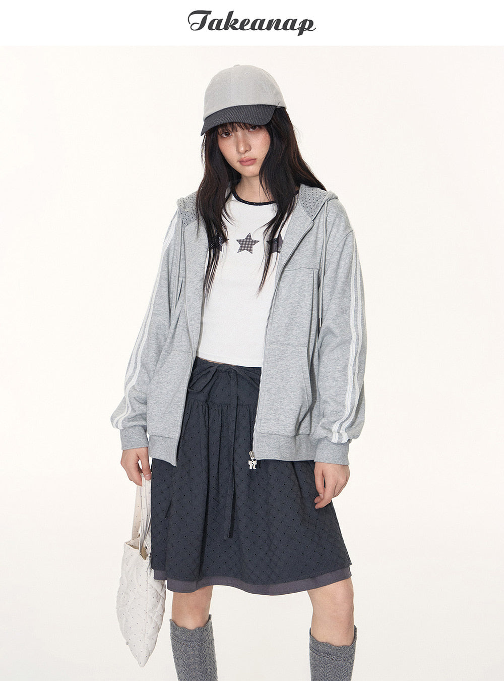 Ribbon Tie Gathered Skirt (2color)